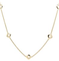 Damen Collier 8 Karat (333) Gelbgold Zirkonia 42+3cm...