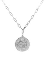 Damen Collier 925 Sterling Silber rhodiniert Zirkonia...