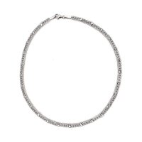Damen Collier 925 Sterling-Silber rhodiniert Zirkonia...