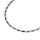 Damen Collier aus Edelstahl mit Hämatit, 38+5cm Länge