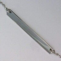 Damen Collier mit Gravurplatte 925 Sterling Silber 40+5cm