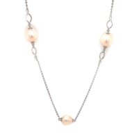 Damen-Collier aus rhodiniertem 925er Silber mit...