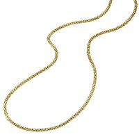 Damencollier 925 Sterling Silber gelb 42+3cm platt. S-01413C