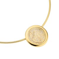 Damencollier Omega-Reif mit Bergkristall aus vergoldetem...