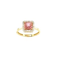 Damenring aus 8 Karat (333) Gelbgold mit Padparadscha