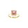 Damenring aus 8 Karat (333) Gelbgold mit Padparadscha