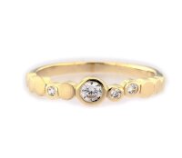 Damenring aus 8 Karat (333) Gold gelb Zirkonia pol/matt...