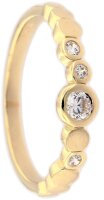 Damenring aus 8 Karat (333) Gold gelb Zirkonia pol/matt...