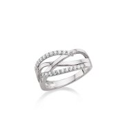 Damenring aus 925 Sterling Silber mit Zirkonia