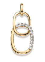 Eleganter Anhänger aus 333 Gelbgold mit funkelnden...