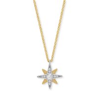Engelsrufer Kette New Star Silber Bicolor mit Zirkonia...