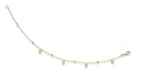 Feines Armband aus 925 Silber, vergoldet, 17+3 cm