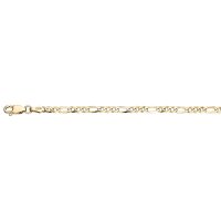 Figaro-Armband aus 925 Sterling Silber gelb 17+2cm