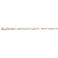 Figaro-Armband aus 925 Sterling Silber rosé 17+2cm