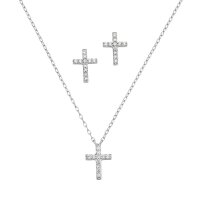 Garnitur aus 925 Sterling Silber rhodiniert Zirkonia...