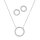 Garnitur aus 925 Sterling Silber rhodiniert Zirkonia 2er/40+3cm BGT906202