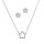 Garnitur aus 925 Sterling Silber rhodiniert Zirkonia 2er/40+3cm BGT906206