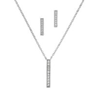 Garnitur aus 925 Sterling Silber rhodiniert Zirkonia...
