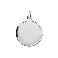 Gravurplatte aus 925 Sterling Silber rhodiniert 18 mm...