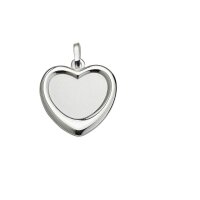 Gravurplatte aus 925 Sterling Silber rhodiniert Herz...