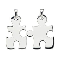 Gravurplatte aus 925 Sterling Silber rhodiniert Puzzle...