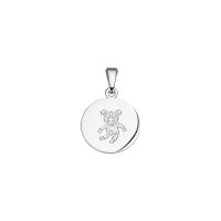 Gravurplatte mit Teddybär aus 925 Sterling Silber...