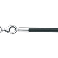 Halskette aus Kautschuk schwarz 2mm