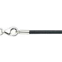 Halskette aus Leder schwarz 3mm
