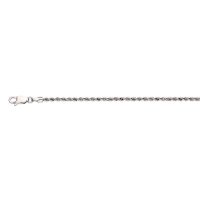 Kordel-Armband aus 925 Sterling Silber rhodiniert 17+2cm