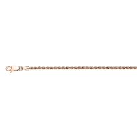 Kordel-Armband aus 925 Sterling Silber rosé 17+2cm