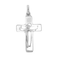 Kreuz aus 925 Sterling Silber rhodiniert  S-01418A