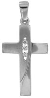 Kreuz aus 925 Sterling Silber rhodiniert Zirkonia...