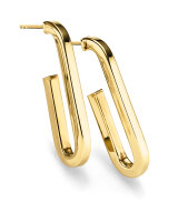 Moderne Steckcreolen aus 925 Sterling Silber, vergoldet
