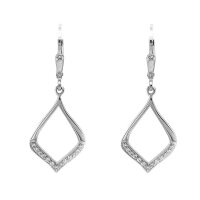 Ohrhänger 925 Sterling-Silber rhodiniert Zirkonia...