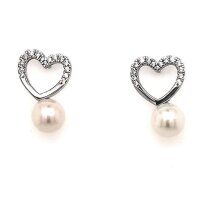 Ohrhänger aus 925 Sterling Silber rhodiniert Perle...
