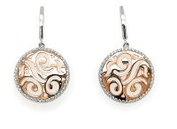 Ohrhänger Silber 925 bicolor mit Zirkonia PR7217