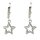 Ohrpendel mit Stern Sterling Silber 925 rhodiniert