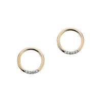 Ohrstecker 375 Gold gelb/rhodiniert Zirk. G3-00144O