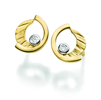 Ohrstecker aus 8 Karat (333) Gelbgold mit Zirkonia