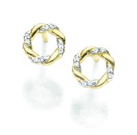 Ohrstecker aus 8 Karat (333) Gelbgold mit Zirkonia