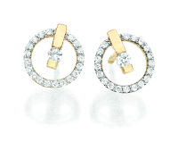 Ohrstecker aus 8 Karat (333) Gelbgold mit Zirkonia