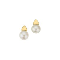 Ohrstecker aus 8 Karat (333) Gold gelb Perle 7-7,5 mm...