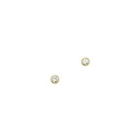 Ohrstecker aus 8 Karat (333) Gold gelb Zirkonia 2 mm...