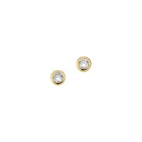 Ohrstecker aus 8 Karat (333) Gold gelb Zirkonia 2x3,8 mm...
