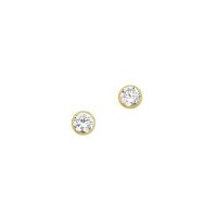 Ohrstecker aus 8 Karat (333) Gold gelb Zirkonia 4 mm...