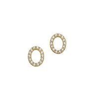 Ohrstecker aus 8 Karat (333) Gold gelb Zirkonia BOS305324