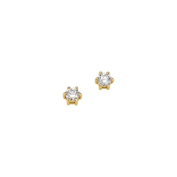 Ohrstecker aus 8 Karat (333) Gold gelb Zirkonia BOS305652
