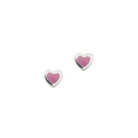 Ohrstecker aus 925 Sterling Silber rhodiniert Lack pink...