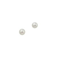 Ohrstecker aus 925 Sterling Silber rhodiniert Perle 4-4,5...