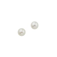Ohrstecker aus 925 Sterling Silber rhodiniert Perle 5-5,5...